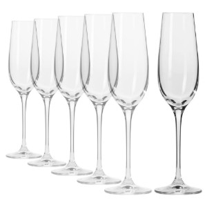 Set 6 pahare sampanie, sticla cristalina, 200ml, "Harmony"  - Krosno
