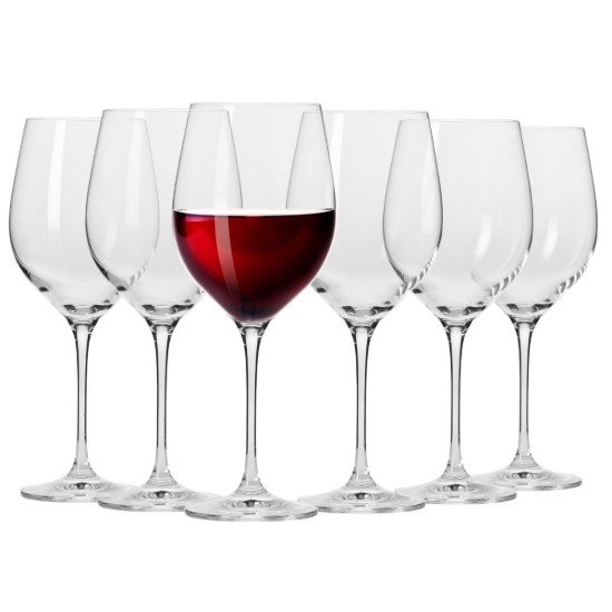 Set 6 pahare vin rosu, sticla cristalina, 530ml, "Harmony" - Krosno