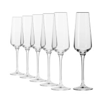 Set 6 pahare sampanie, sticla cristalina, 200ml, "Avant-Garde" - Krosno