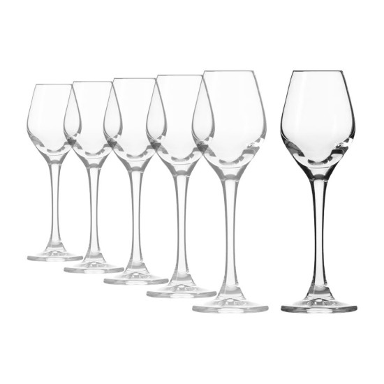 Set 6 pahare lichior, sticla cristalina, 70ml, "Splendour" - Krosno