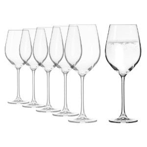 Set 6 pahare apa, sticla cristalina, 500ml, "Splendour" - Krosno