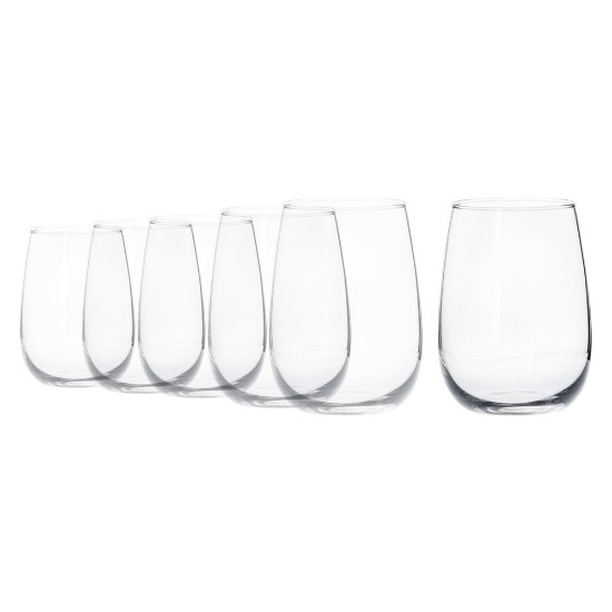 Set 6 pahare apa, sticla, 490ml, "Ducale" - Borgonovo