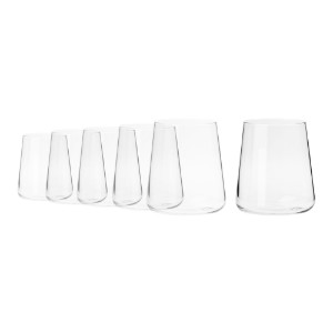Set 6 pahare apa, sticla, 380ml, "Avant-Garde" - Krosno