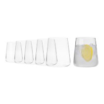 Set 6 pahare apa, sticla, 380ml, "Avant-Garde" - Krosno