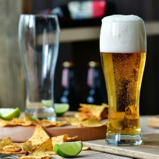 Set 6 pahare bere, sticla, 580ml, "Chill Casual" - Krosno