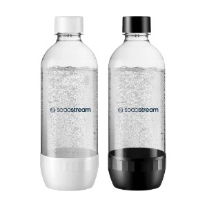 Set 2 sticle carbonatare, plastic, 1L, Alb/Negru - Sodastream