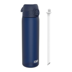 Sticla apa Slim, cu pai, recyclon, 500ml, Navy - Ion8