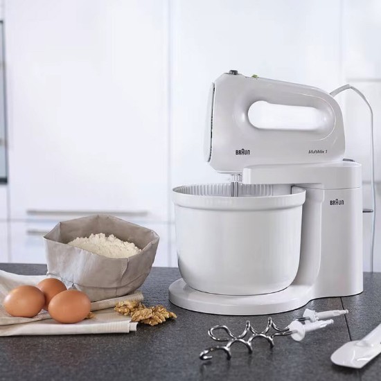 Mixer de mana cu bol, 400W, 3 L, 4 viteze - Braun