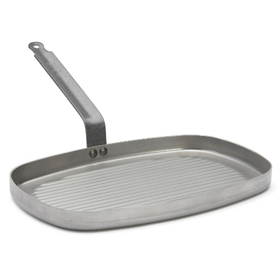 Tigaie grill, otel, 38 x 26 cm, "CARBONE PLUS" - de Buyer