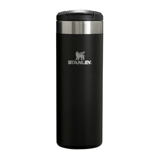 Cana calatorie, inox, 470ml, "Aerolight Transit", Black Metallic - Stanley