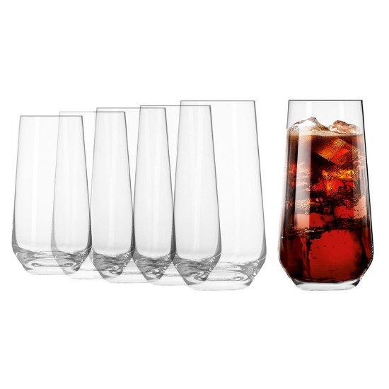 Set 6 pahare long drinks, sticla, 480ml, "Splendour" - Krosno