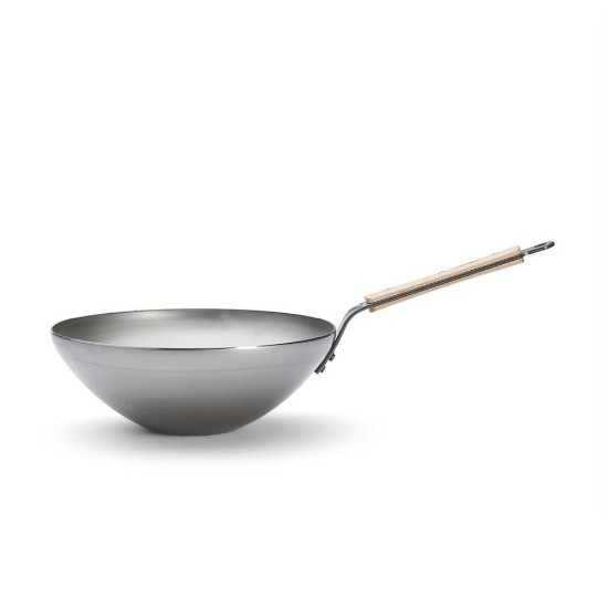 Tigaie wok, otel, 28cm, "Mineral B Bois" - de Buyer