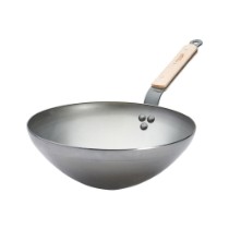 Tigaie wok, otel, 28cm, "Mineral B Bois" - de Buyer