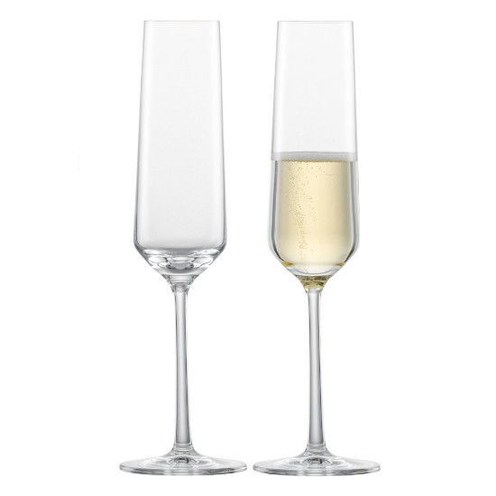 Set 2 cupe sampanie, sticla cristalina, 209ml, "Pure" - Schott Zwiesel