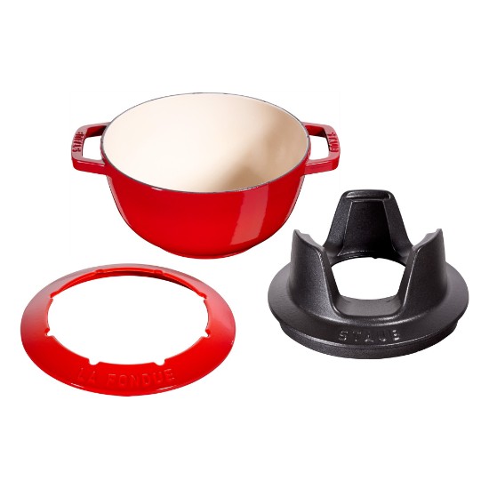 Set fondue, fonta, 20cm, Cherry - Staub