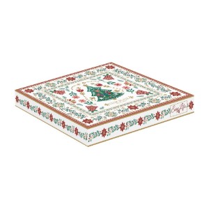 Platou stea, portelan, 22,5x22,5cm, "Christmas Folk" - Nuova R2S