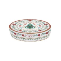 Set 4 farfurii desert, portelan, 19cm, "Christmas Folk" - Nuova R2S