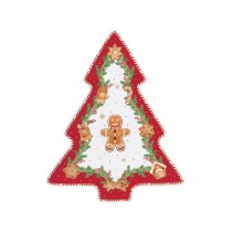 Platou portelan forma brad, 25,5 x 20,5cm, "Fancy Gingerbread" - Nuova R2S