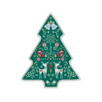 Platou portelan forma brad, 25,5 x 20,5cm, "Christmas Folk" - Nuova R2S