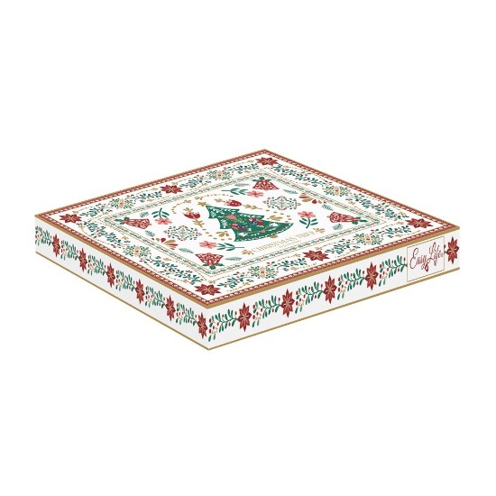 Platou portelan forma brad, 25,5 x 20,5cm, "Christmas Folk" - Nuova R2S