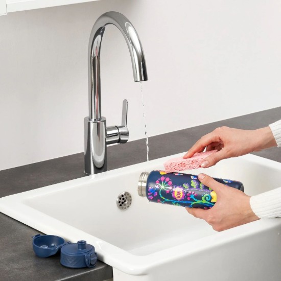 Sticla apa Slim, inox, 500ml, Bright Floral - Ion8
