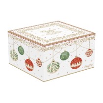 Set 2 cesti cu farfurioara, portelan, 80ml, "Christmas Eve" - Nuova R2S