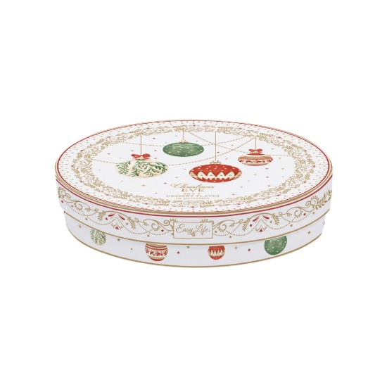 Set 4 farfurii desert, portelan, 19cm, "Christmas Eve" - Easy Life