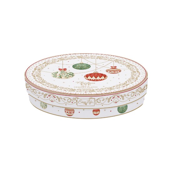 Set 4 farfurii desert, portelan, 19cm, "Christmas Eve" - Nuova R2S