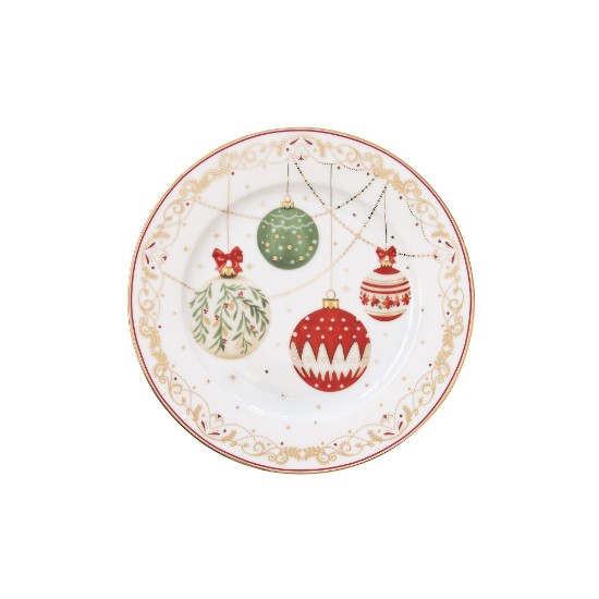 Set 4 farfurii desert, portelan, 19cm, "Christmas Eve" - Nuova R2S