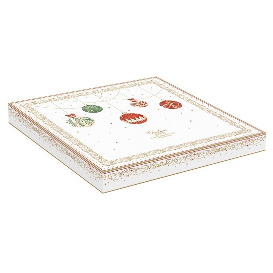 Set platou si paleta tort, portelan, 32cm, "Christmas Eve" - Nuova R2S