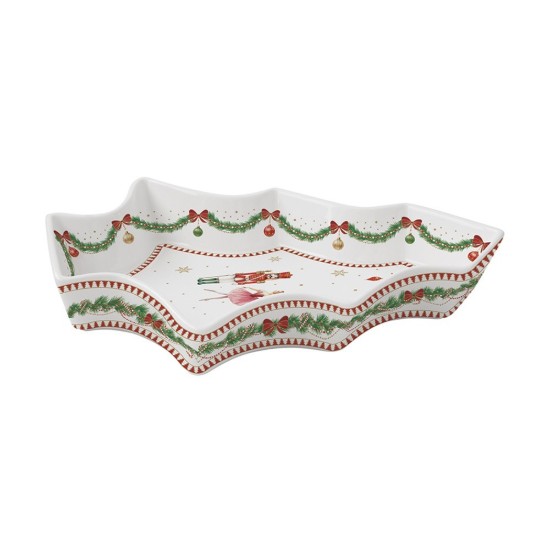 Platou forma brad, portelan, 28,5 x 21,5 cm, "Magie de Noel" - Easy Life