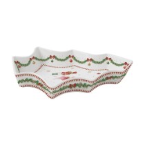 Platou forma brad, portelan, 28,5 x 21,5 cm, "Magie de Noel" - Nuova R2S