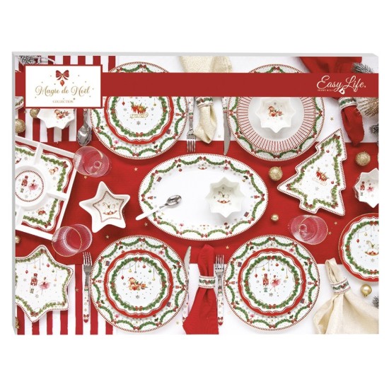 Platou forma brad, portelan, 28,5 x 21,5 cm, "Magie de Noel" - Easy Life