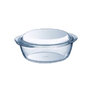 Vas rotund, din sticla termorezistenta, 1,6L + 0,5L - PYREX