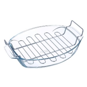 Vas oval cu suport, din sticla termorezistenta, 4L - PYREX