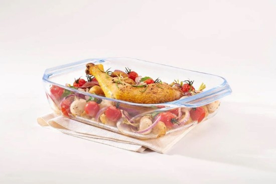 Set 2 vase dreptunghiulare, din sticla termorezistenta, 3L/4L - PYREX