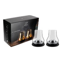 Set 2 pahare whisky, cu baza de racire negru mat, "Atmosphere" - Peugeot