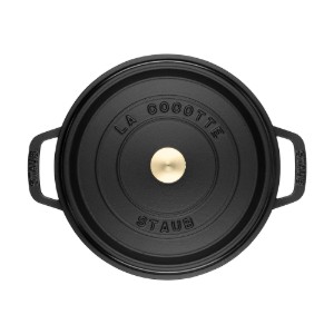 Oala joasa Cocotte, fonta, 28cm/5,7L, Black - Staub