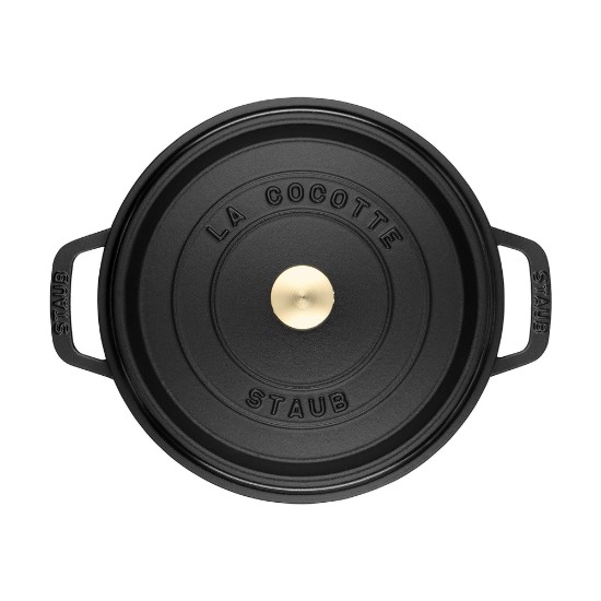 Oala joasa Cocotte, fonta, 28cm/5,7L, Black - Staub