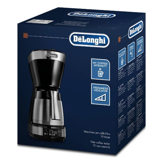 Cafetiera ICM16731, 1200W, Silver Black - DeLonghi