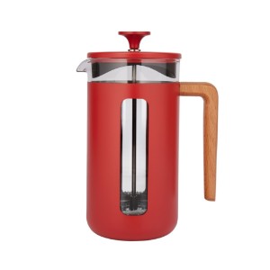 Cafetiera, sticla borosilicata, 1L, "Pisa", Rosu - La Cafetiere