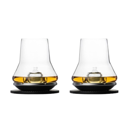 Set 2 pahare whisky, sticla, 380ml, cu baza de racire, "Les Impitoyables" - Peugeot