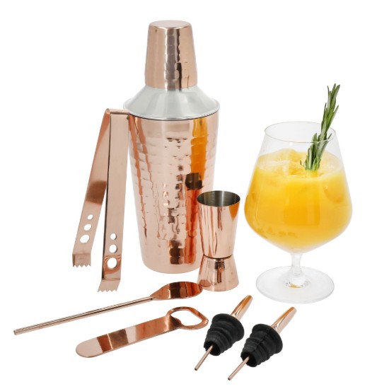 Set cocktail, 7 piese, inox, Copper - BarCraft