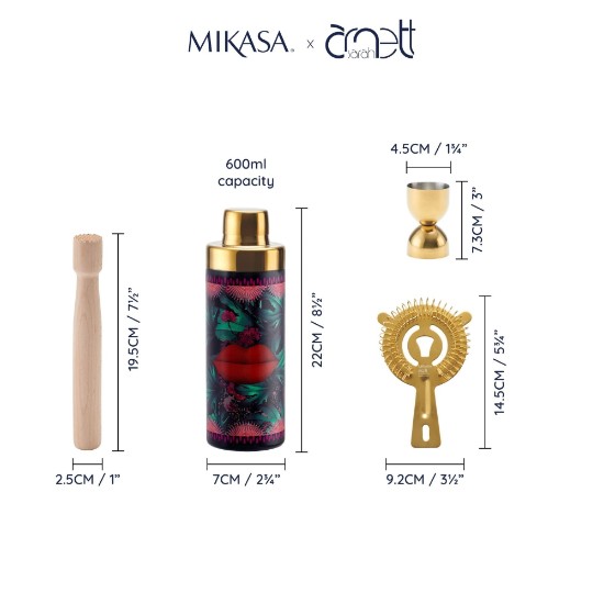 Set cocktail, 4 piese, inox - Mikasa