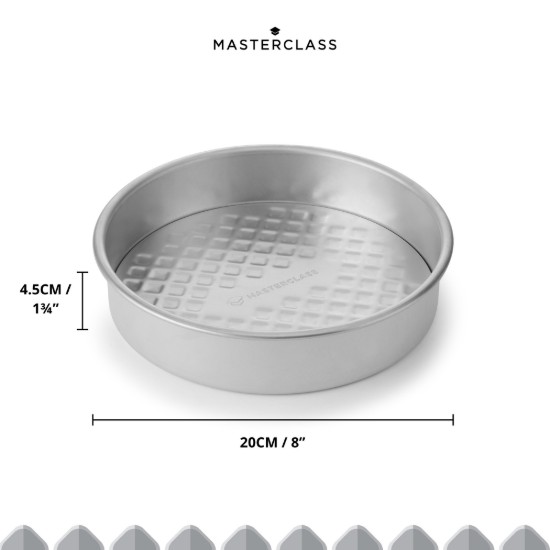 Forma de copt, cu baza detasabila, din aluminiu reciclat, 20 cm - MasterClass