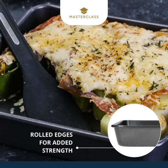 Tava de copt, patrata, otel, 23 x 23 cm, "MasterClass" - Kitchen Craft