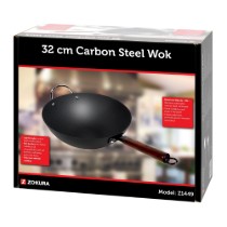 Tigaie wok, otel carbon, 32 cm - Zokura