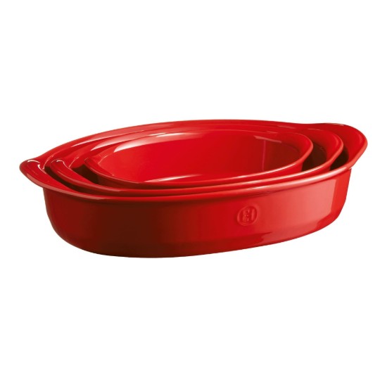Tava ovala, ceramica, 27,5 x 17,5 cm/1,3L, Burgundy - Emile Henry