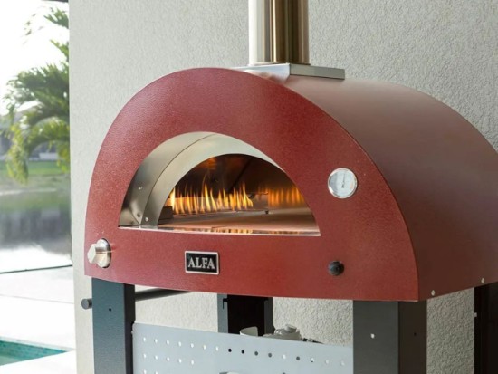 Cuptor pe gaz pentru pizza Moderno 2 Pizze, Rosu - Alfa