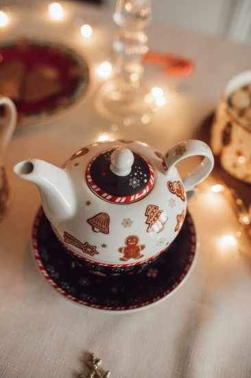 Set servire ceai, portelan, 350ml, "GINGERBREAD" - Easy Life